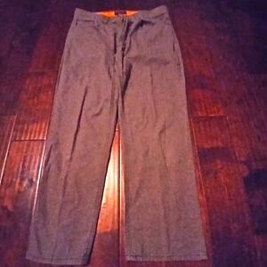 Work Pants‎ Casual Trousers Straight Leg Olive Green Pants